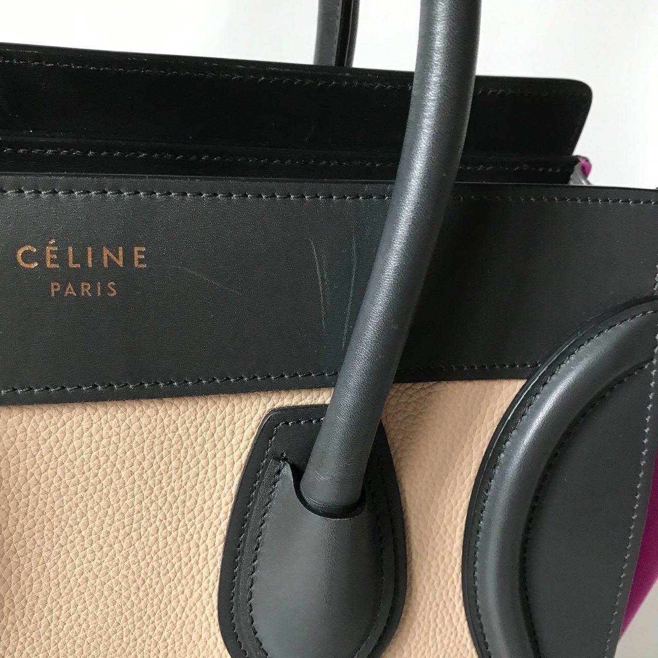 Celine Tricolor Pink Micro Luggage