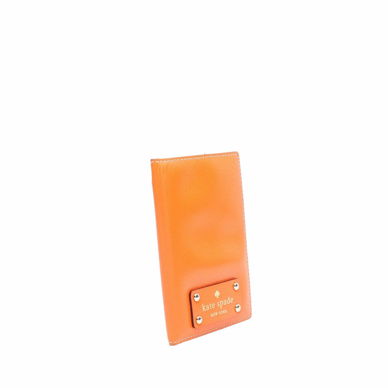 Kate Spade New York Orange Passport Holder Wallet 