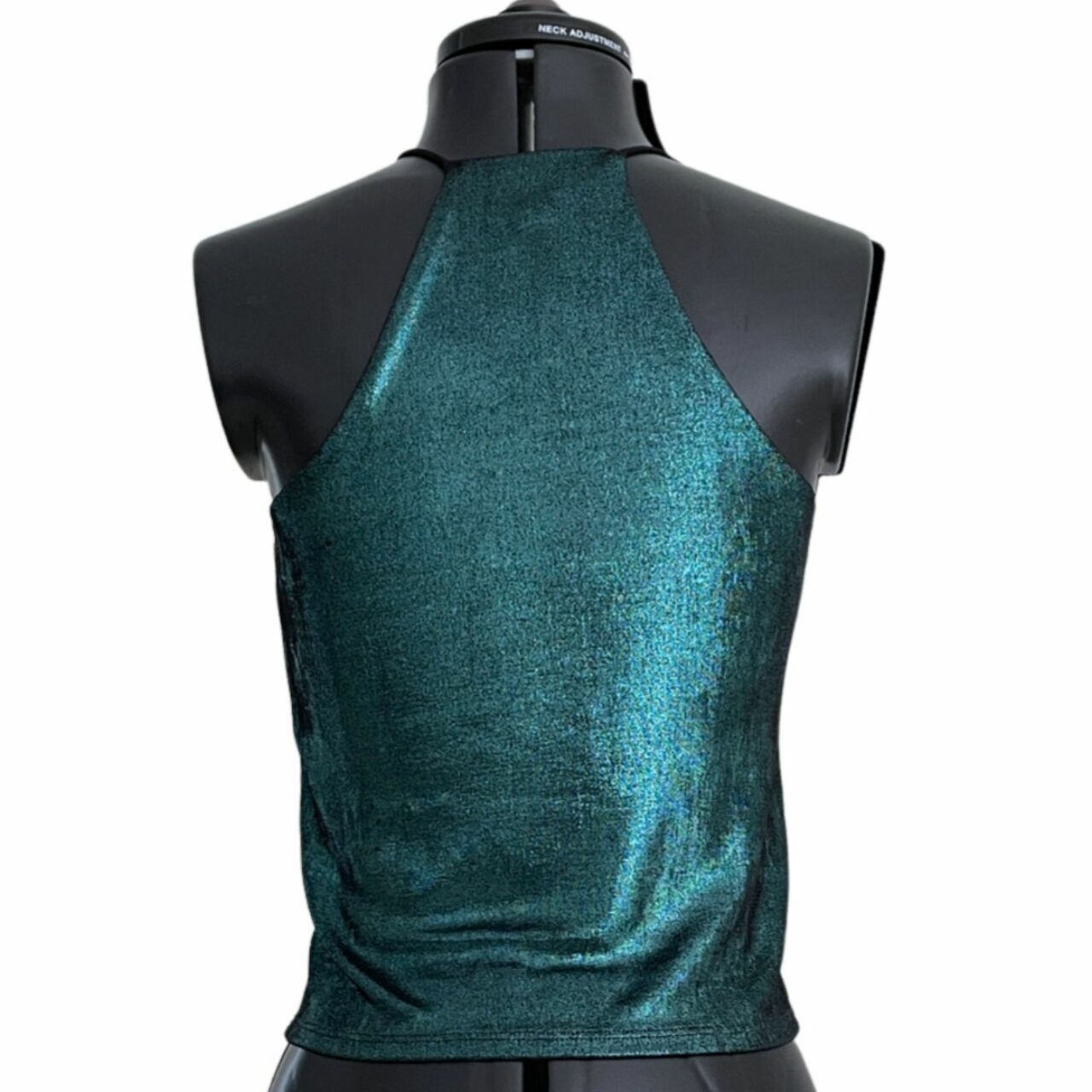 Topshop Metallic Green Halter Top