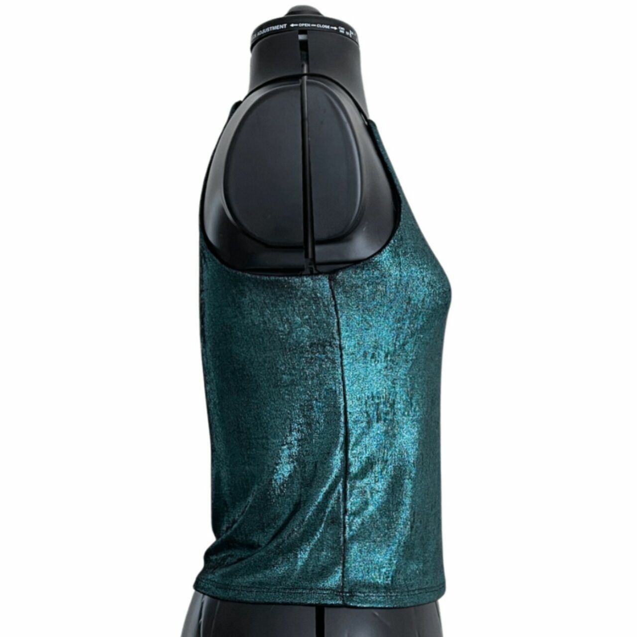 Topshop Metallic Green Halter Top