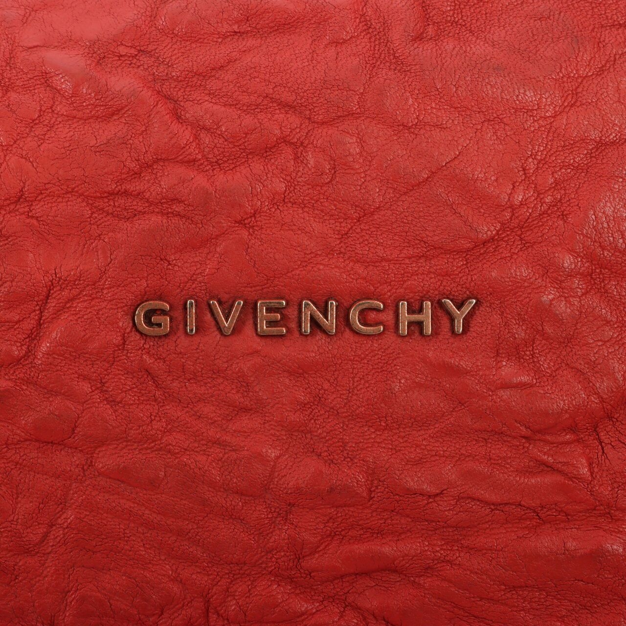 Givenchy Tumbled Sheepskin Pandora Large Coral Handbag