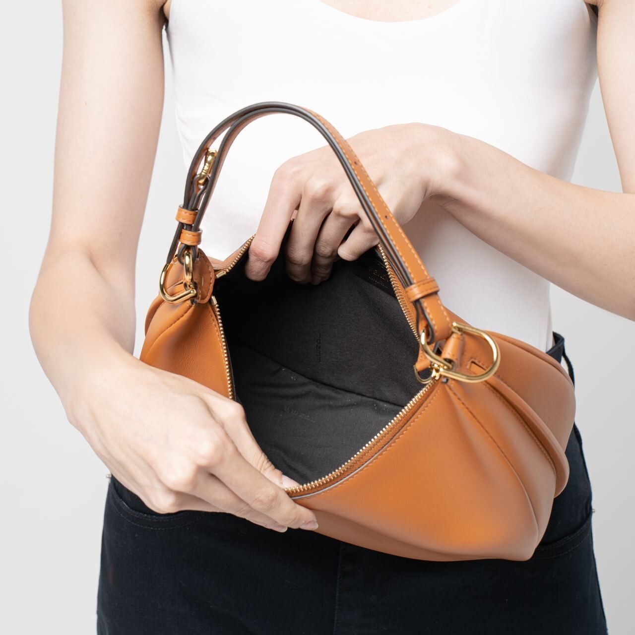 Fendi F'graphy Small Hobo Bag Brown