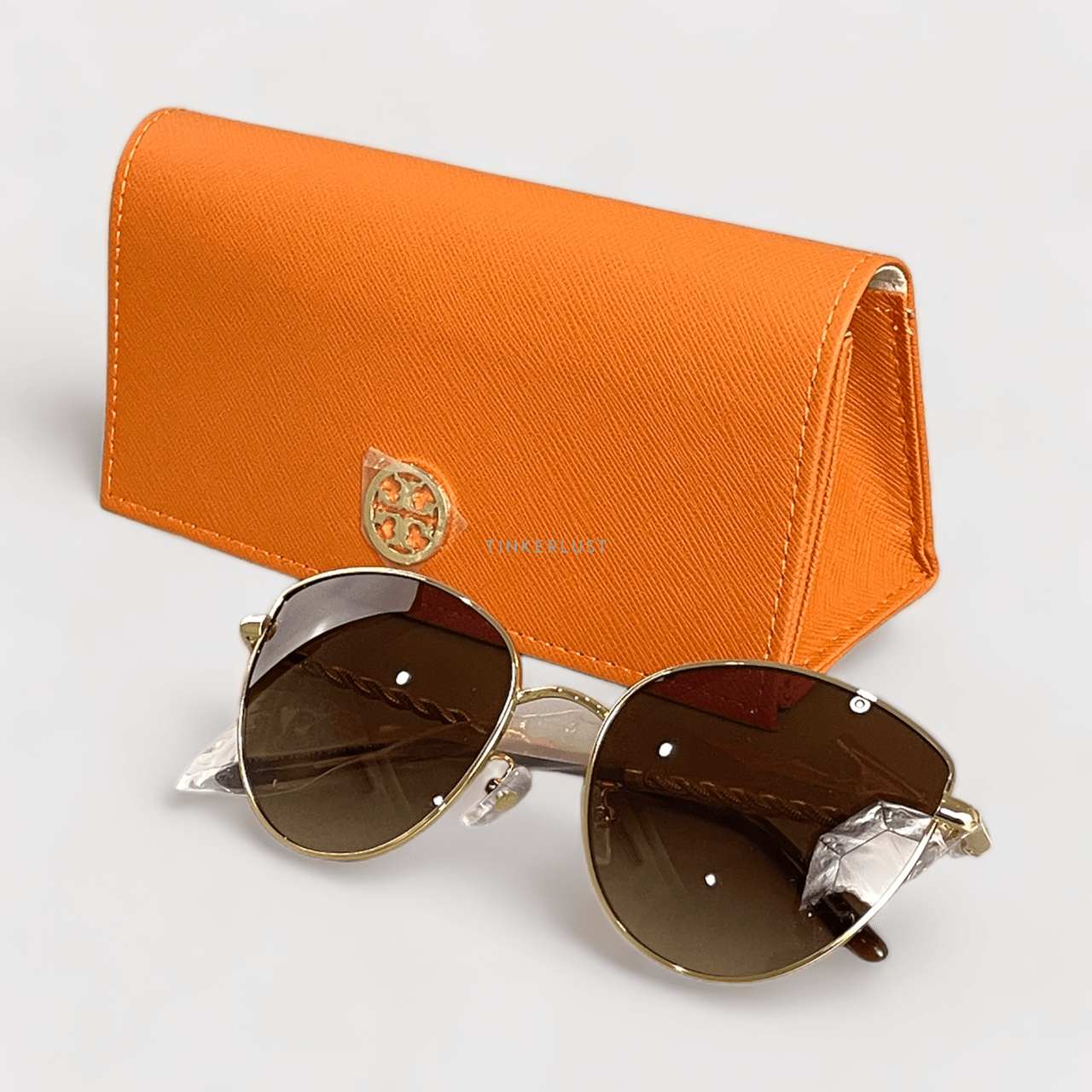 Tory Burch 0TY6091 Shiny Gold Brown Gradient Sunglasses