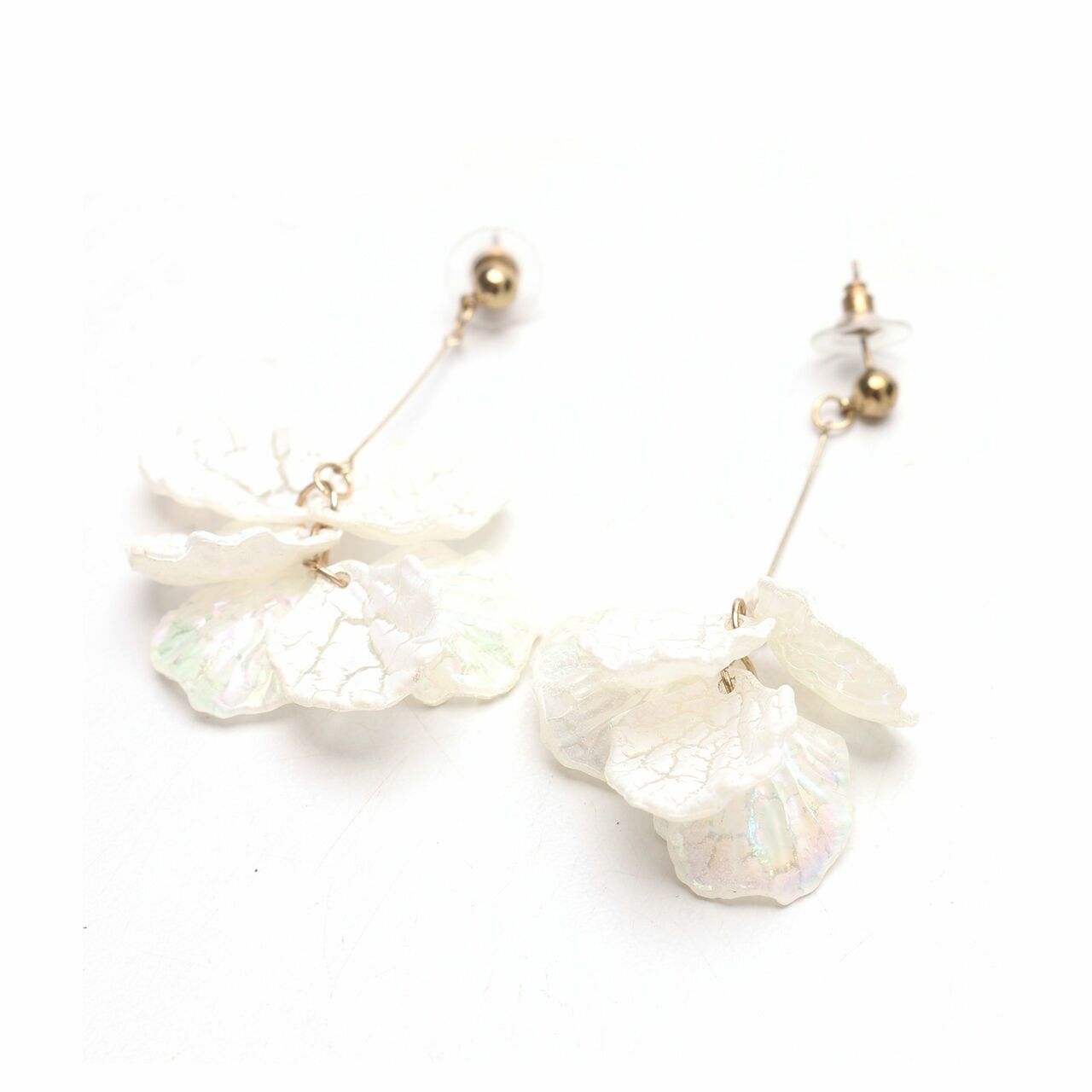 Private Collection White Leaf Earrings Jewellery