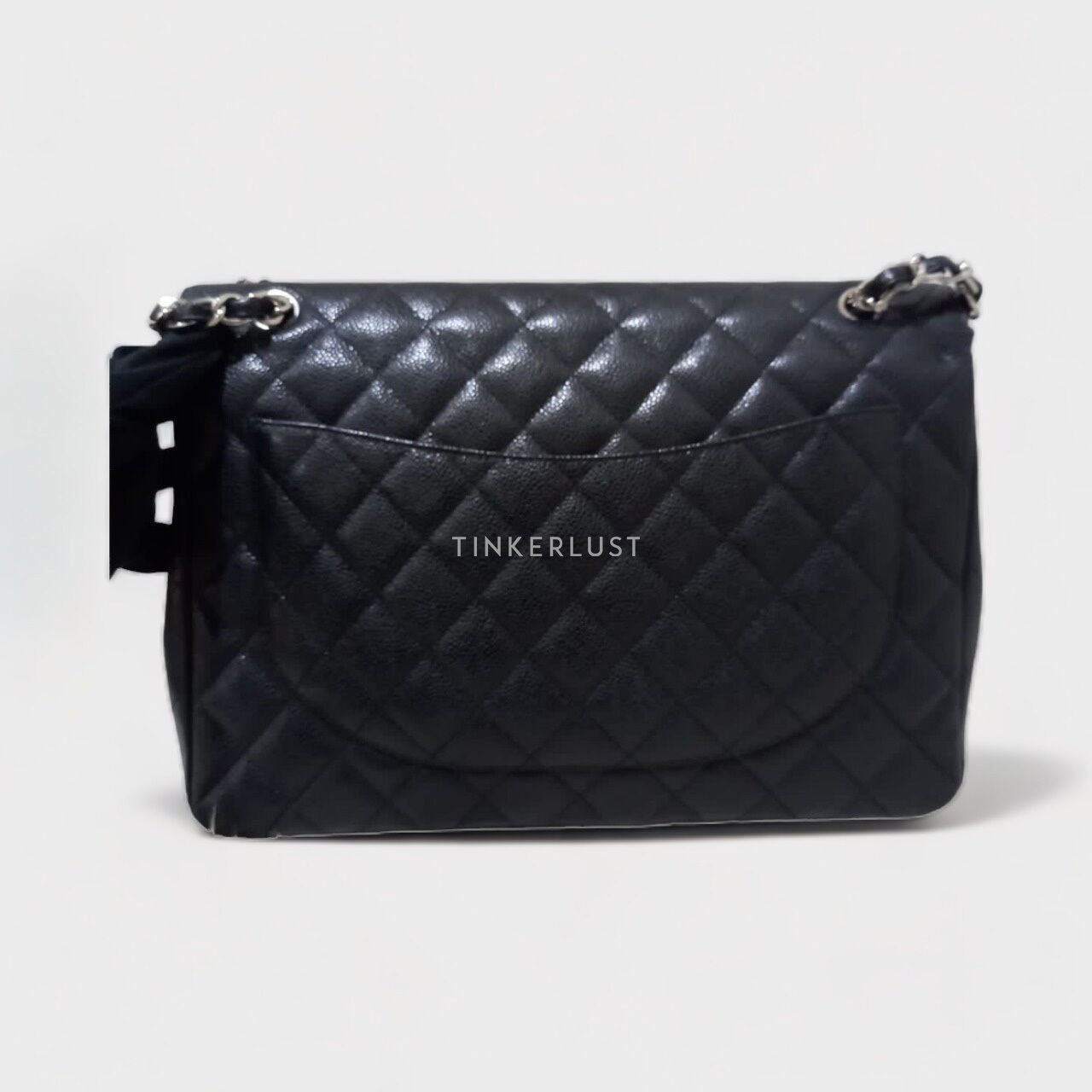 Chanel Classic Maxi Black Caviar Double Flap SHW #15 Shoulder Bag