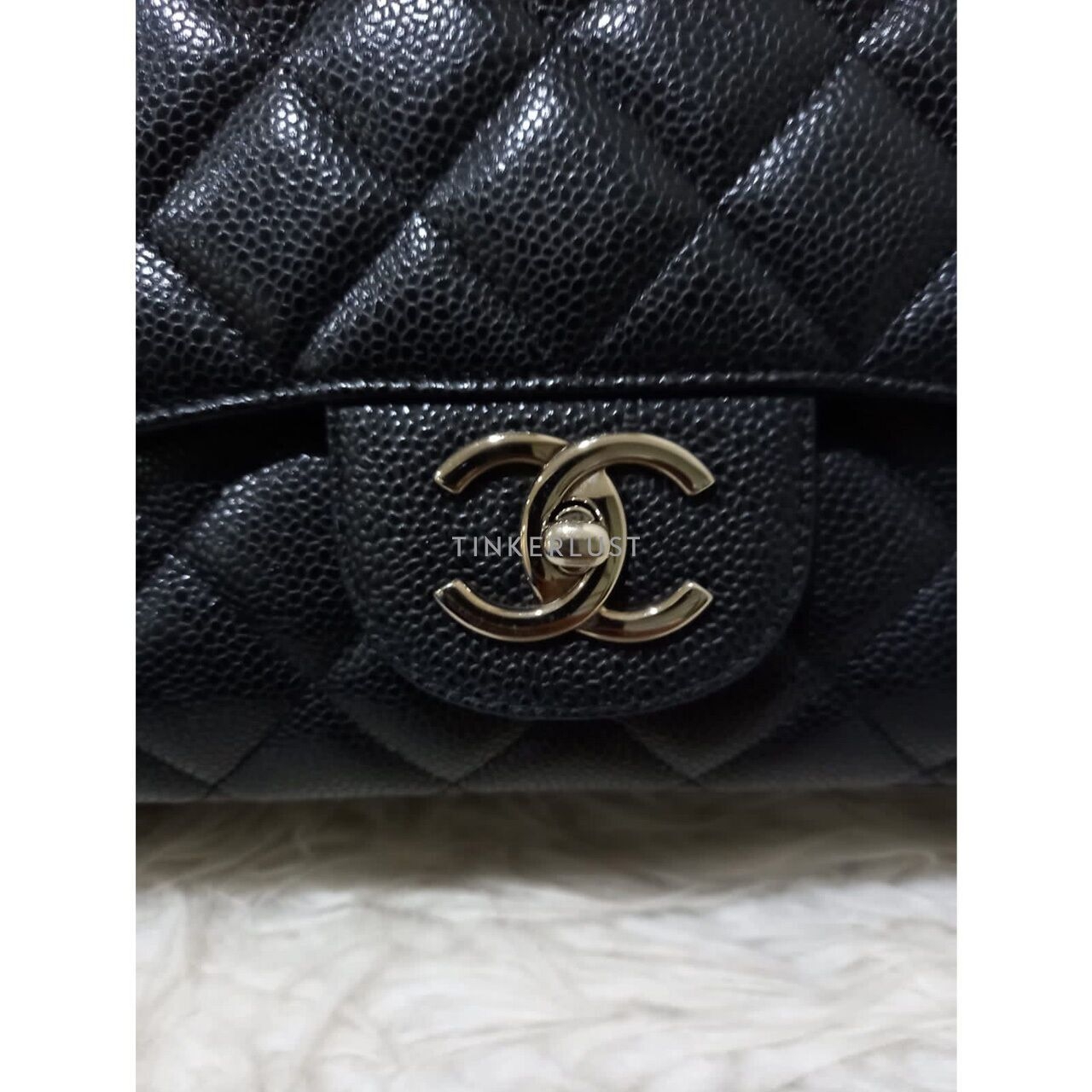 Chanel Classic Maxi Black Caviar Double Flap SHW #15 Shoulder Bag