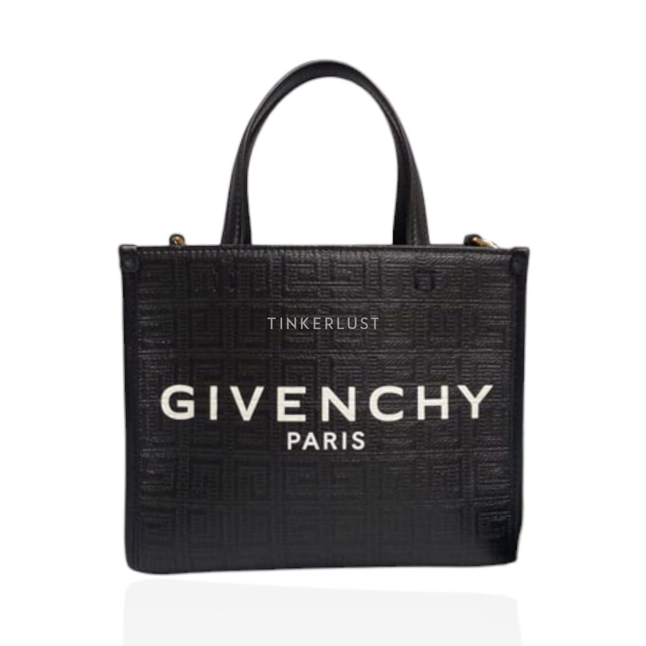 Givenchy Mini Tote Black Embossed GHW Satchel 