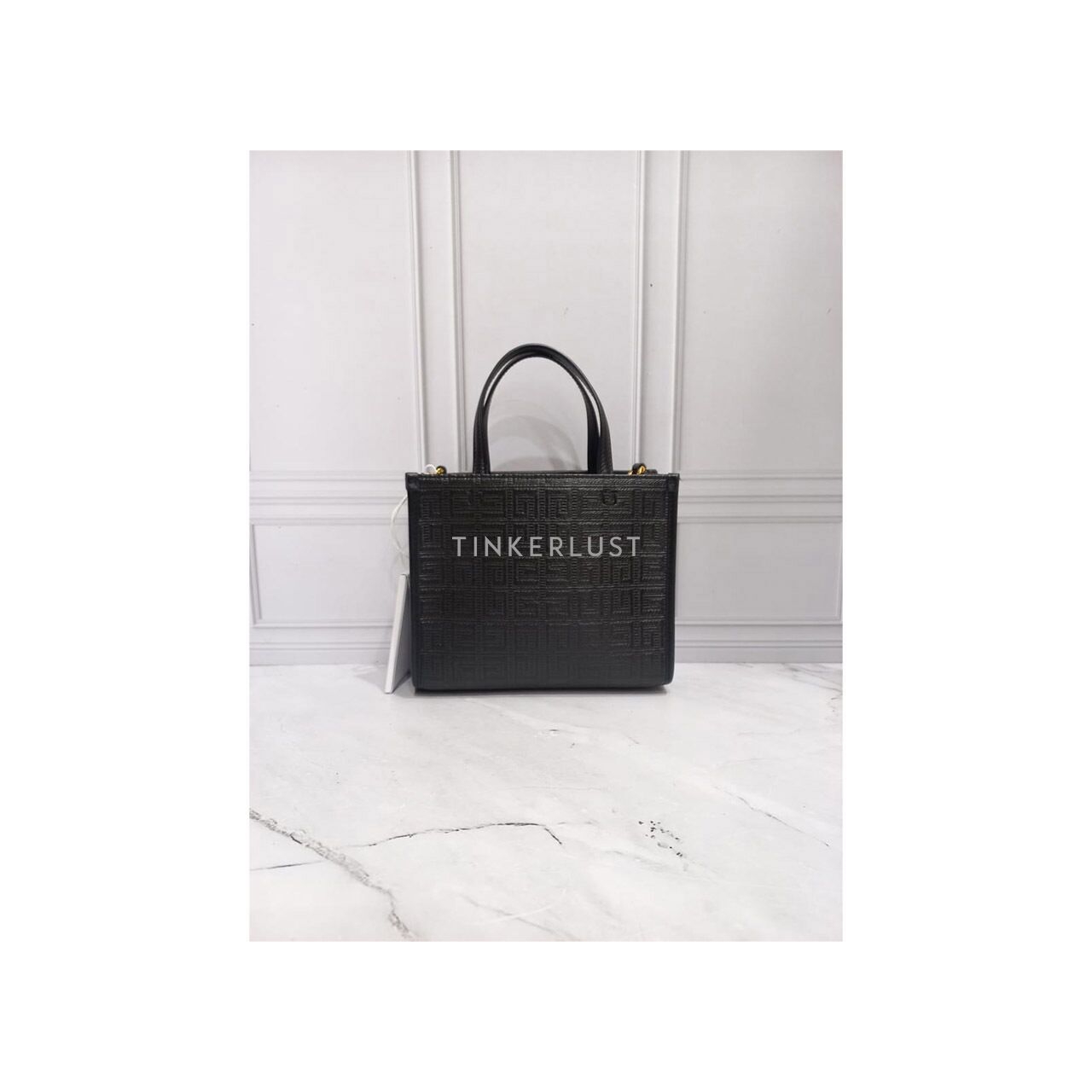 Givenchy Mini Tote Black Embossed GHW Satchel 