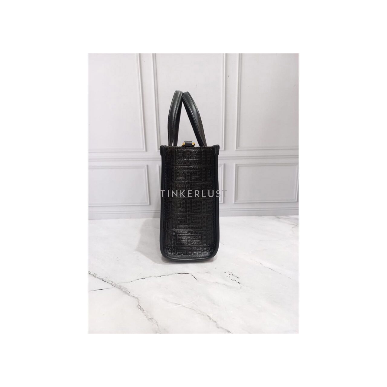 Givenchy Mini Tote Black Embossed GHW Satchel 