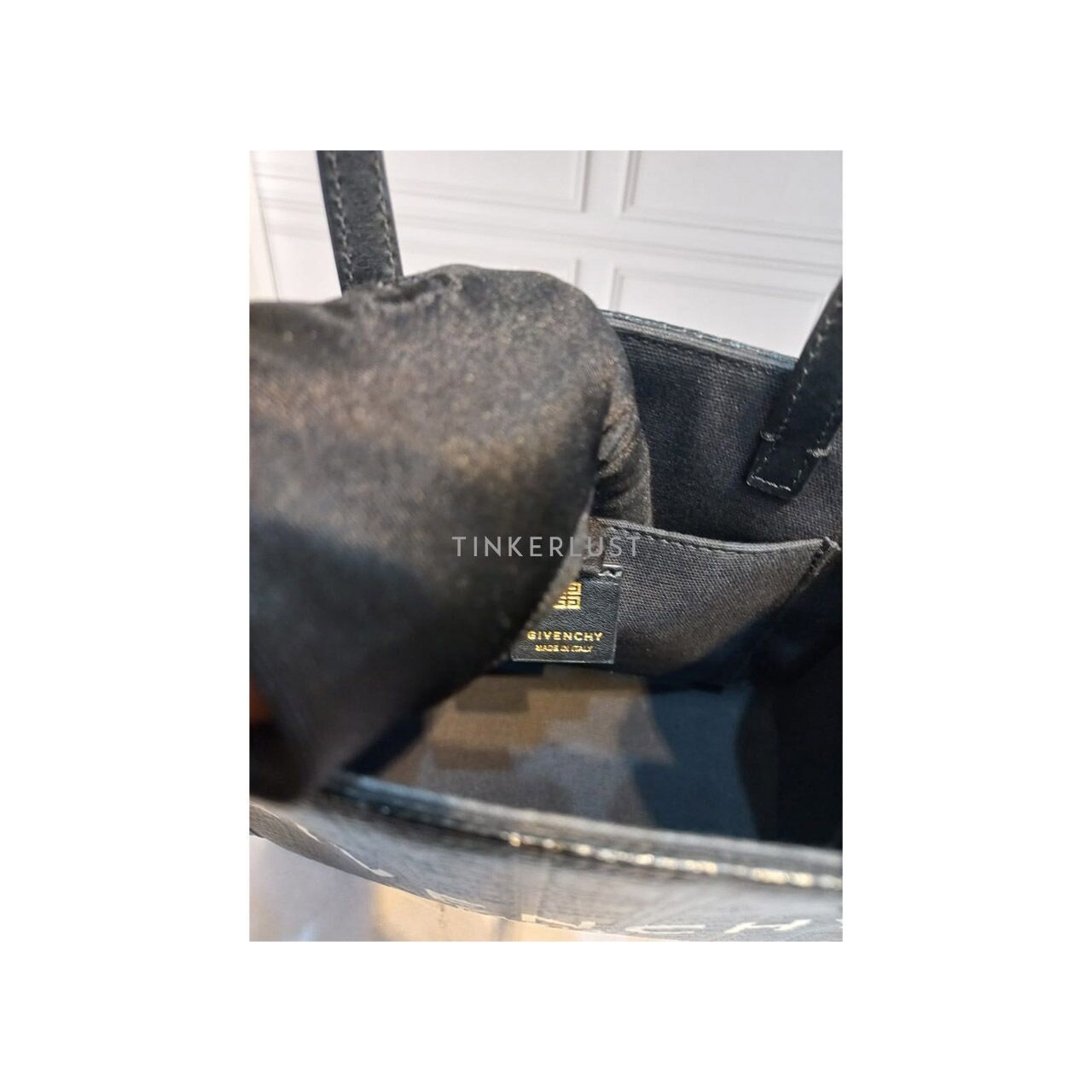 Givenchy Mini Tote Black Embossed GHW Satchel 