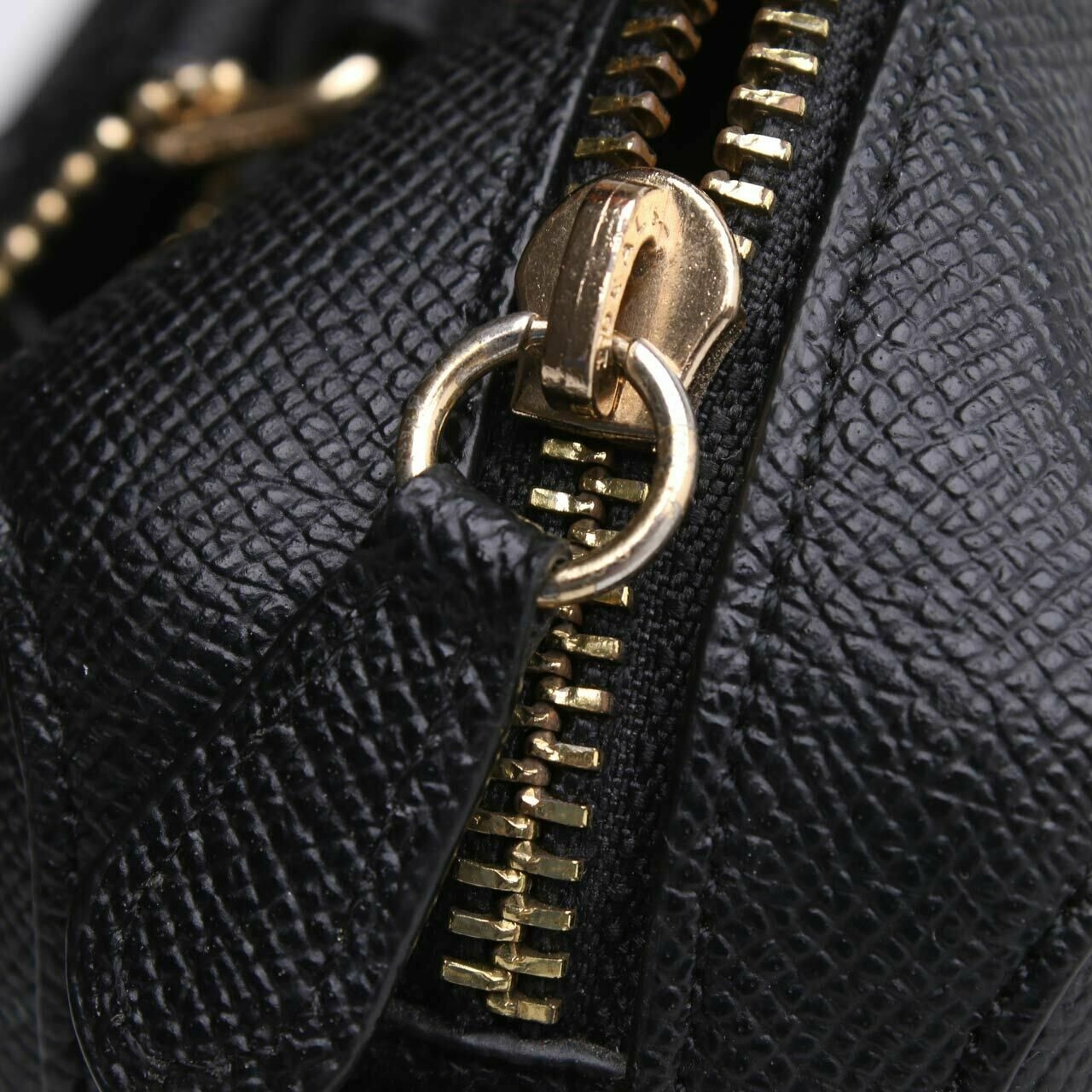 Coach Black Mini Bennet in Crossgrain Leather Satchel