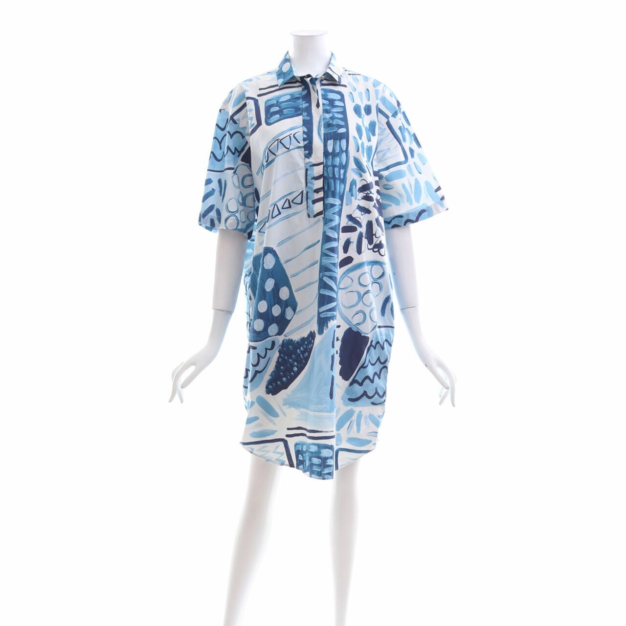 Paul Smith Blue Pattern Mini Dress