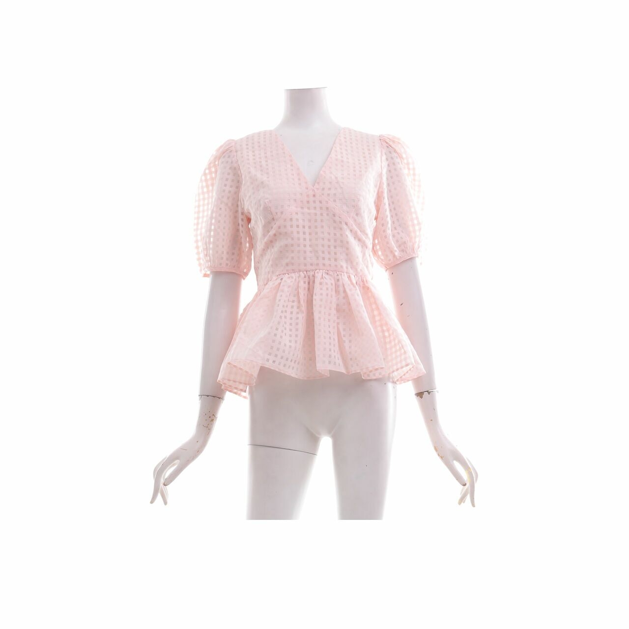 Pomelo. Peach Back Cut Out Blouse