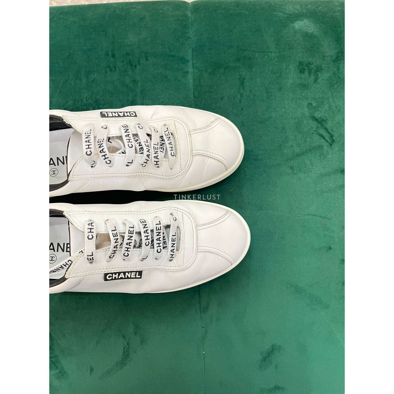 Chanel White Leather Sneakers