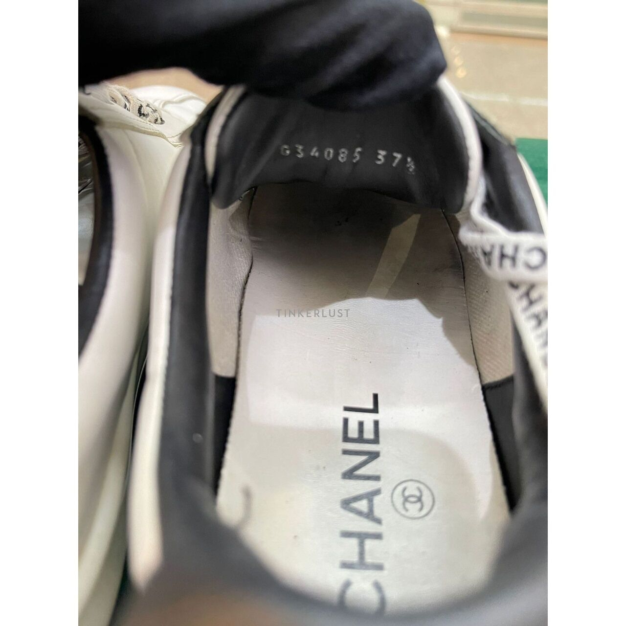 Chanel White Leather Sneakers