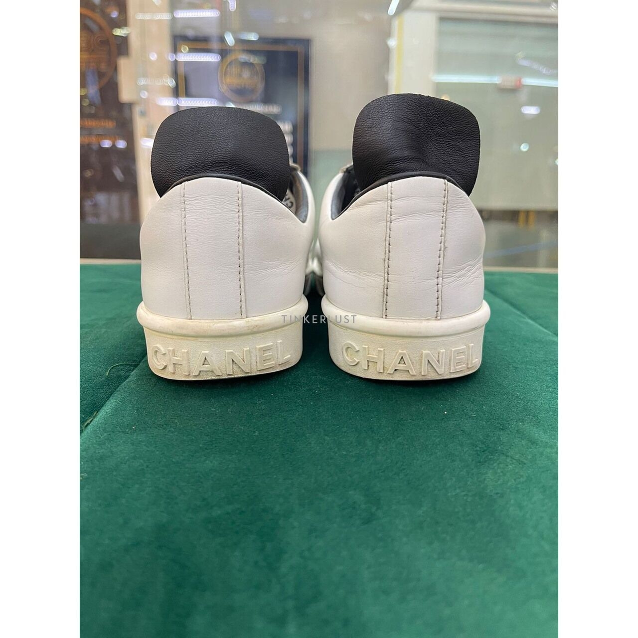 Chanel White Leather Sneakers