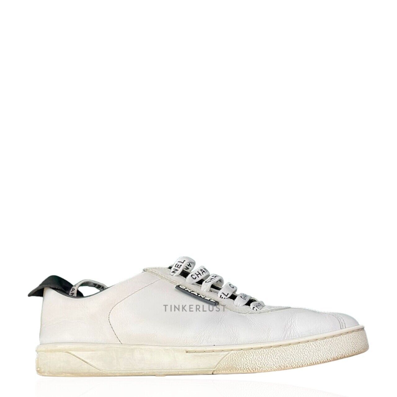 Chanel White Leather Sneakers