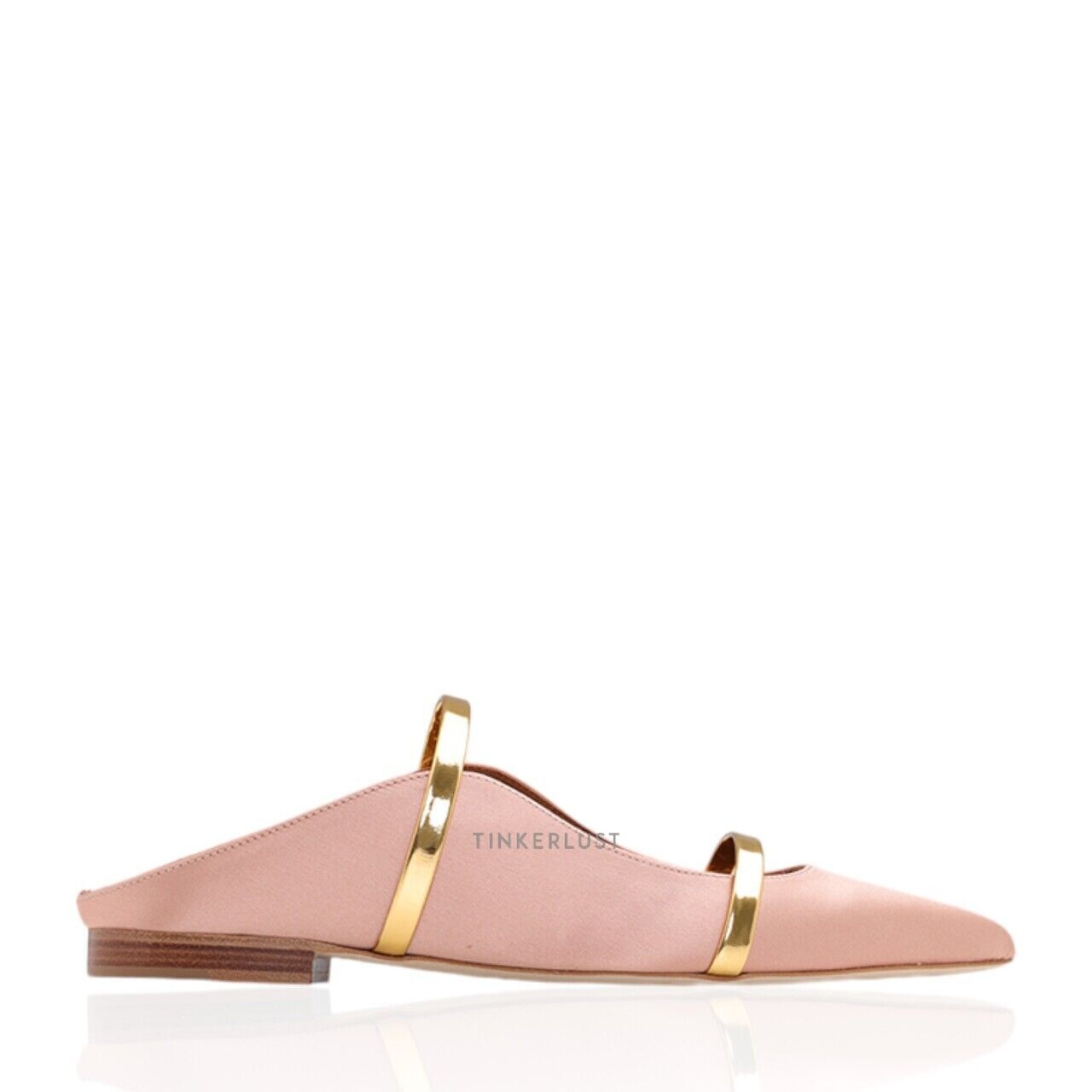 Malone Souliers Maureen in Blush/Gold Mules Flats