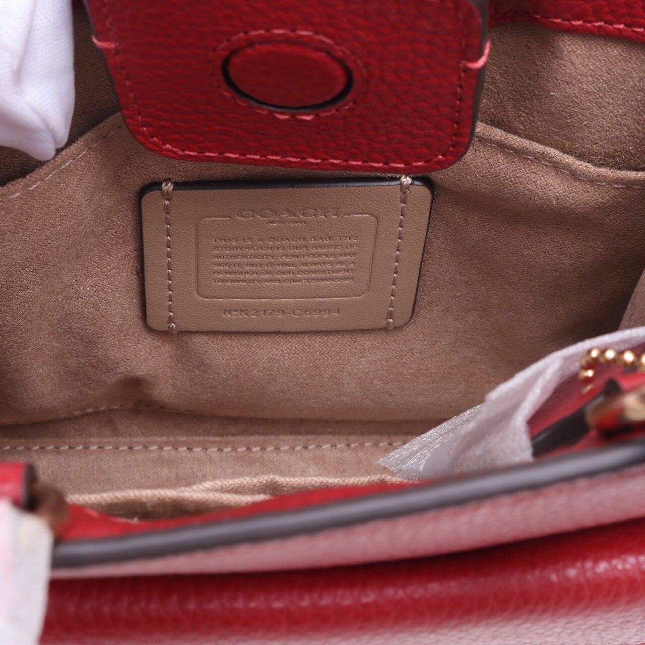 Coach Red Multi C6994 Mini Pepper Colorblock Satchel Bag