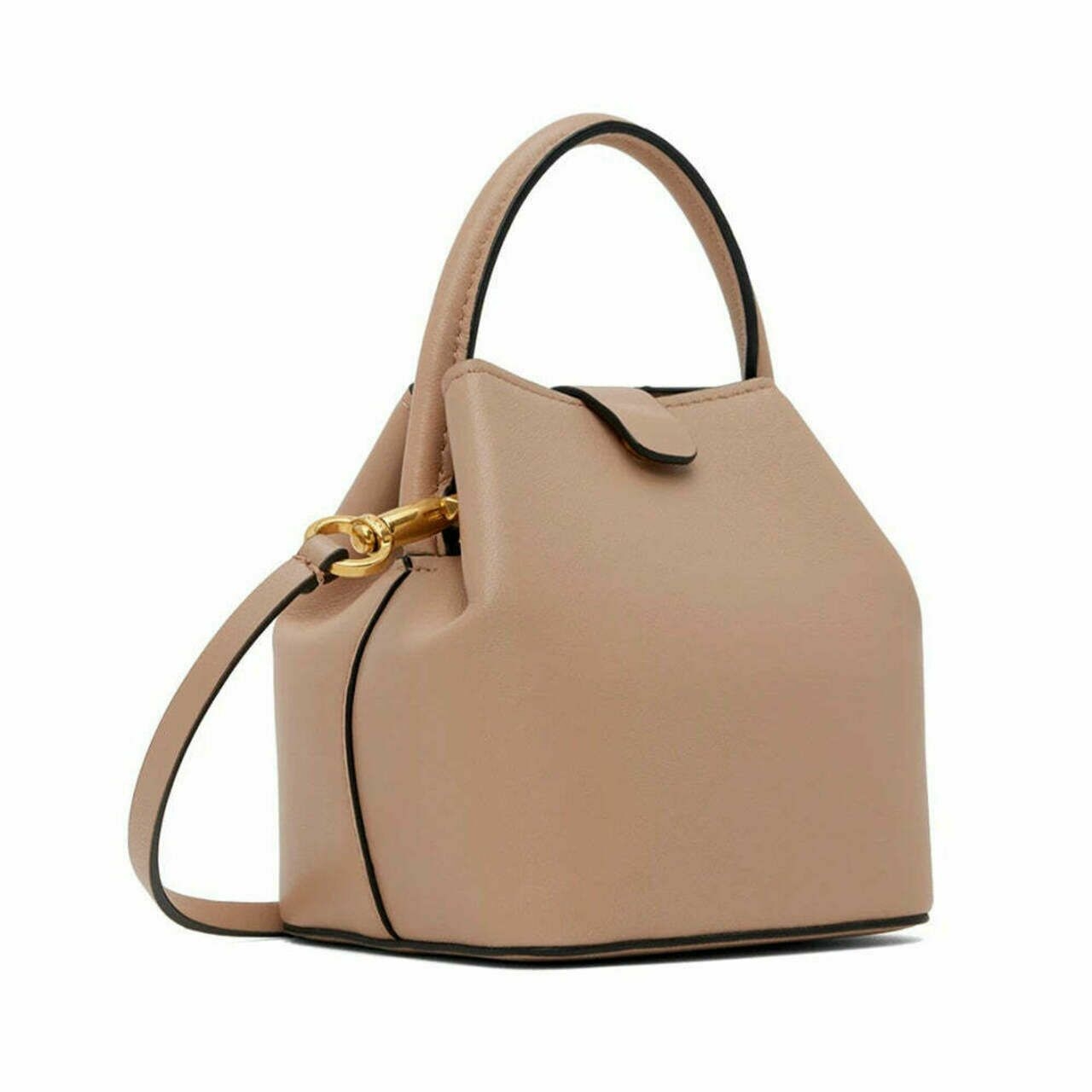 Valentino Garavani VLogo Top Handle Bucket Bag Rose Canelle