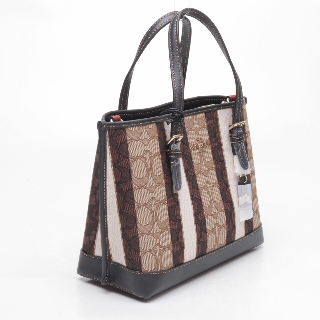 Coach Khaki Black Multi  C8416 Signature Jacquard Mollie 25 Satchel Bag