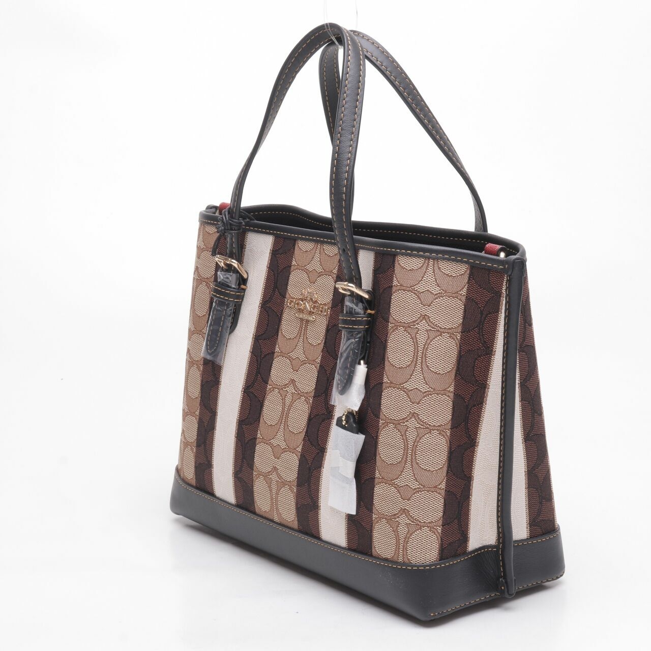 Coach Khaki Black Multi  C8416 Signature Jacquard Mollie 25 Satchel Bag