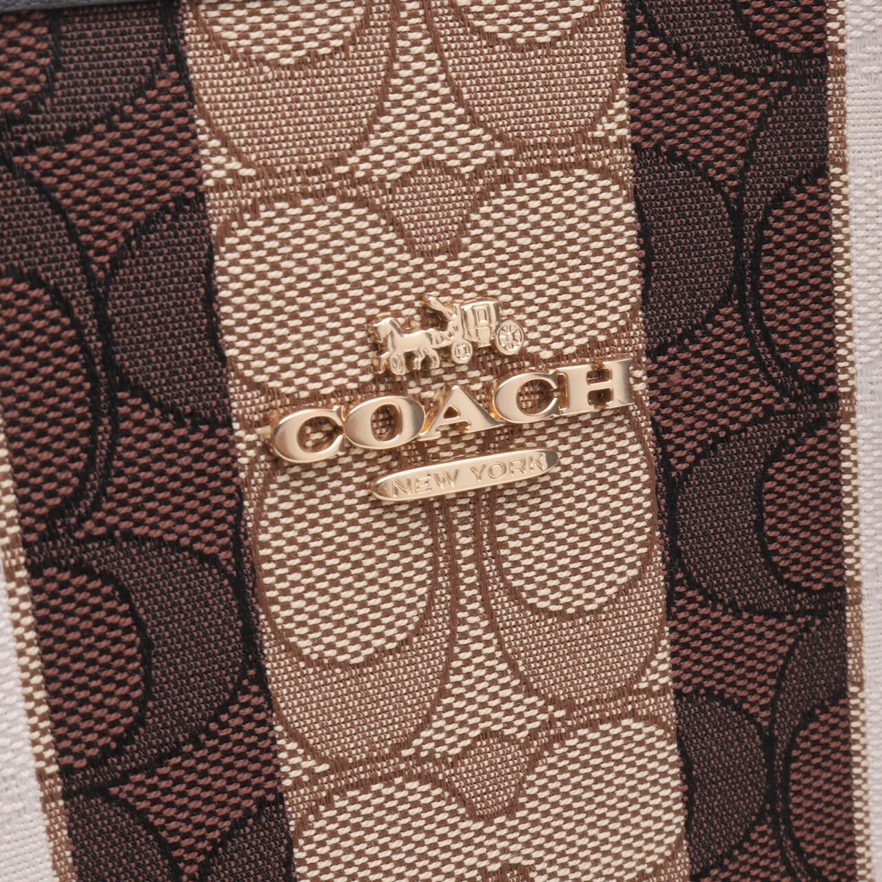 Coach Khaki Black Multi  C8416 Signature Jacquard Mollie 25 Satchel Bag