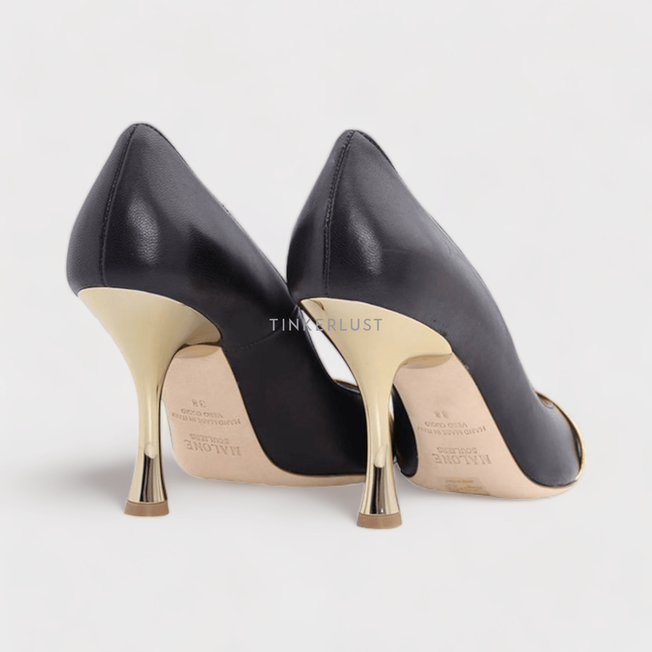 Malone Souliers Karlie Pumps 90mm in Black/Gold Heels	