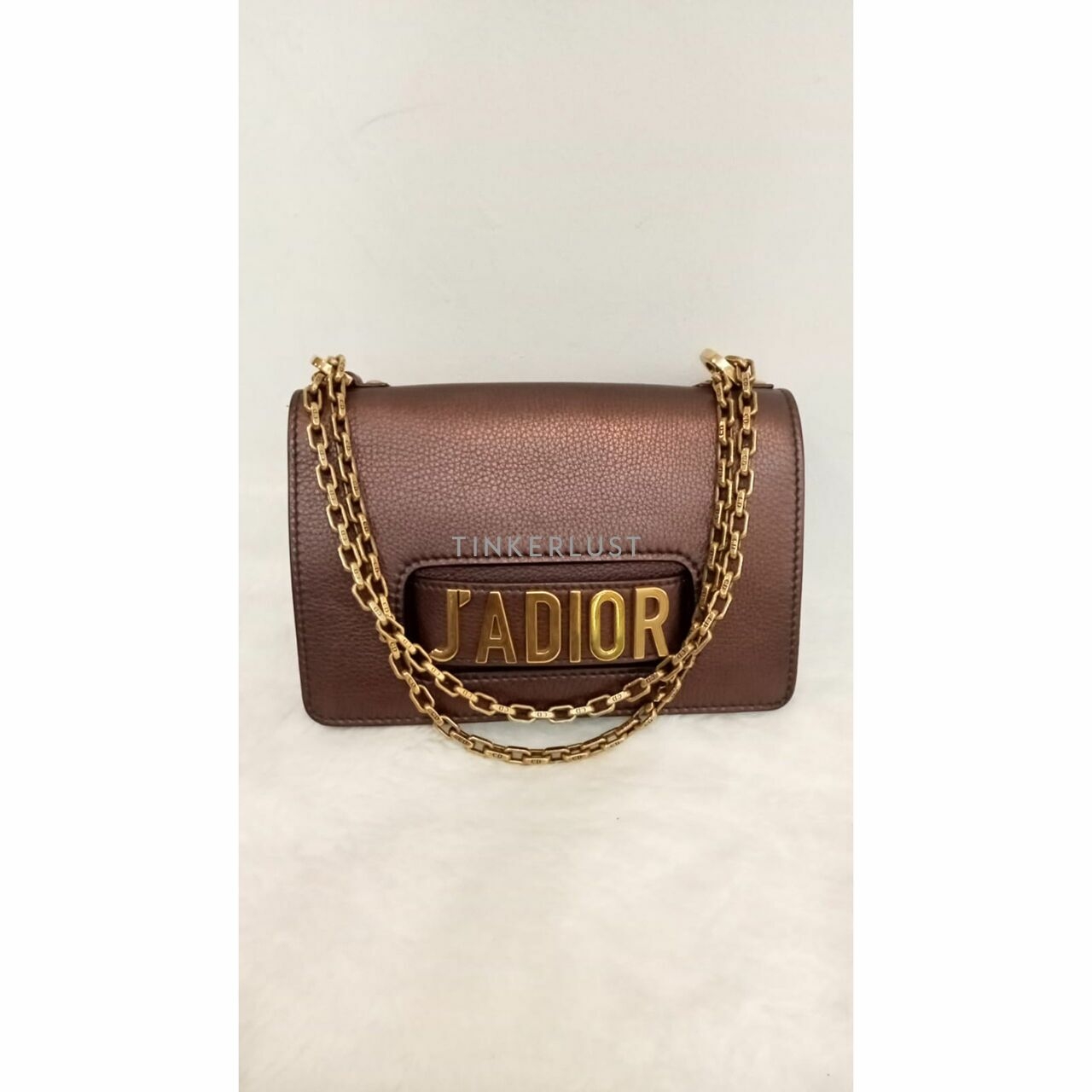 Christian Dior J'adior Bronze Medium GHW Chain Flap Shoulder Bag