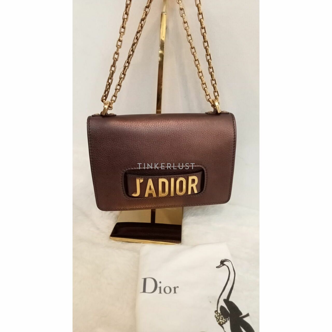 Christian Dior J'adior Bronze Medium GHW Chain Flap Shoulder Bag