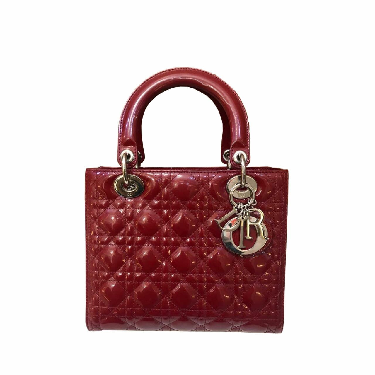 Chrsitian Dior Lady Dior Medium 2013 Red Satchel