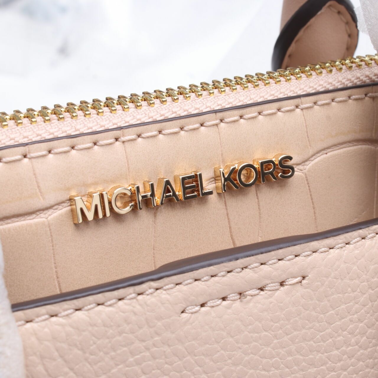 Michael Kors Daria Small Buff Croco Satchel Bag