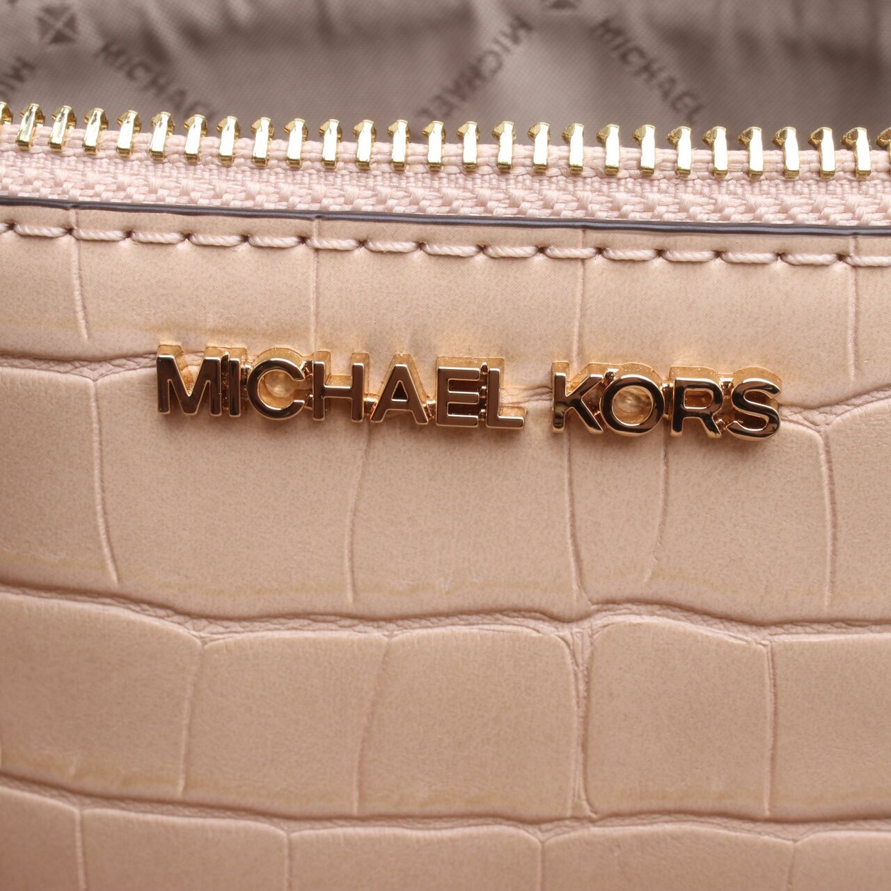 Michael Kors Daria Small Buff Croco Satchel Bag