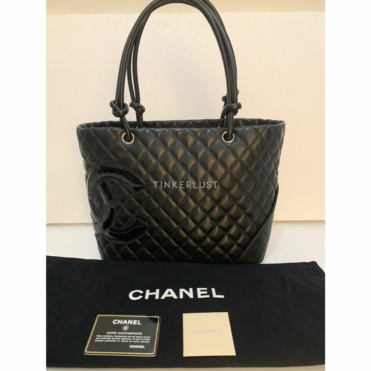 Chanel Ligne Cambon Large Black Quilted Leather #14 Tote Bag