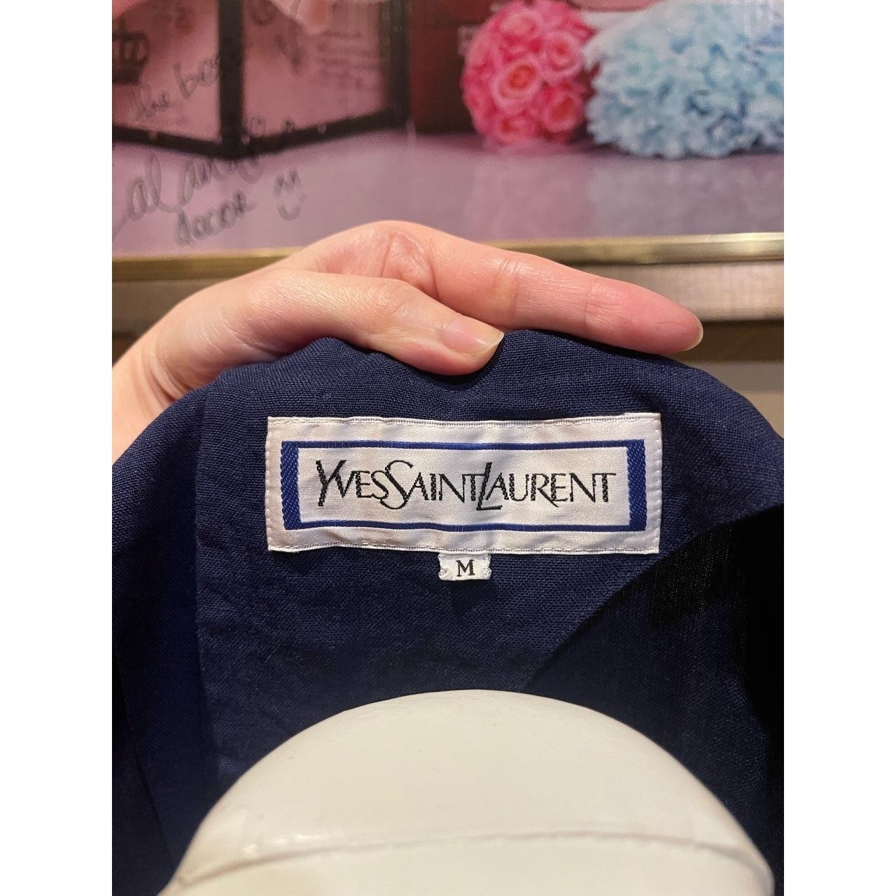 Yves Saint Laurent Blue Mini Dress