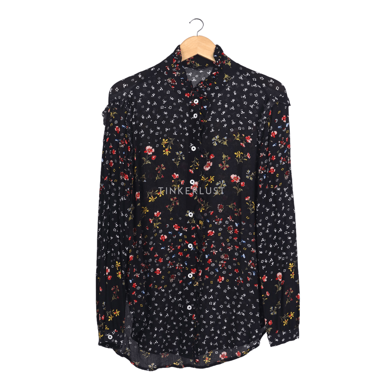 Marks & Spencer Black Floral Shirt