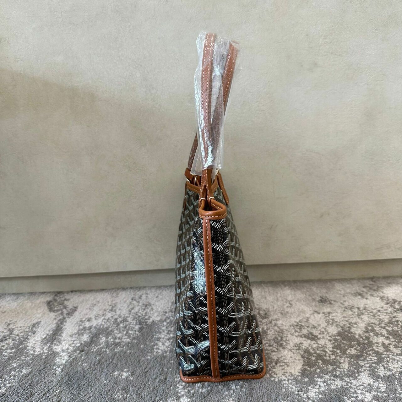 Goyard Mini Anjou Black/Tan Reversible Tote Bag