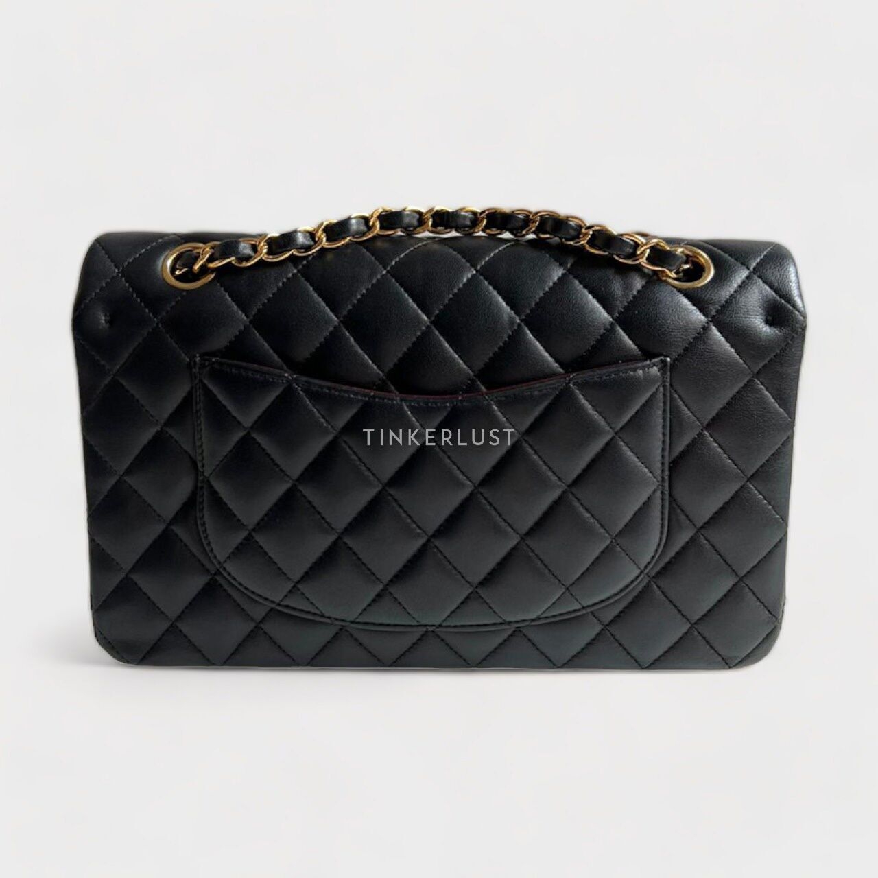 Chanel Classic Medium Black Lambskin #23 GHW Shoulder Bag