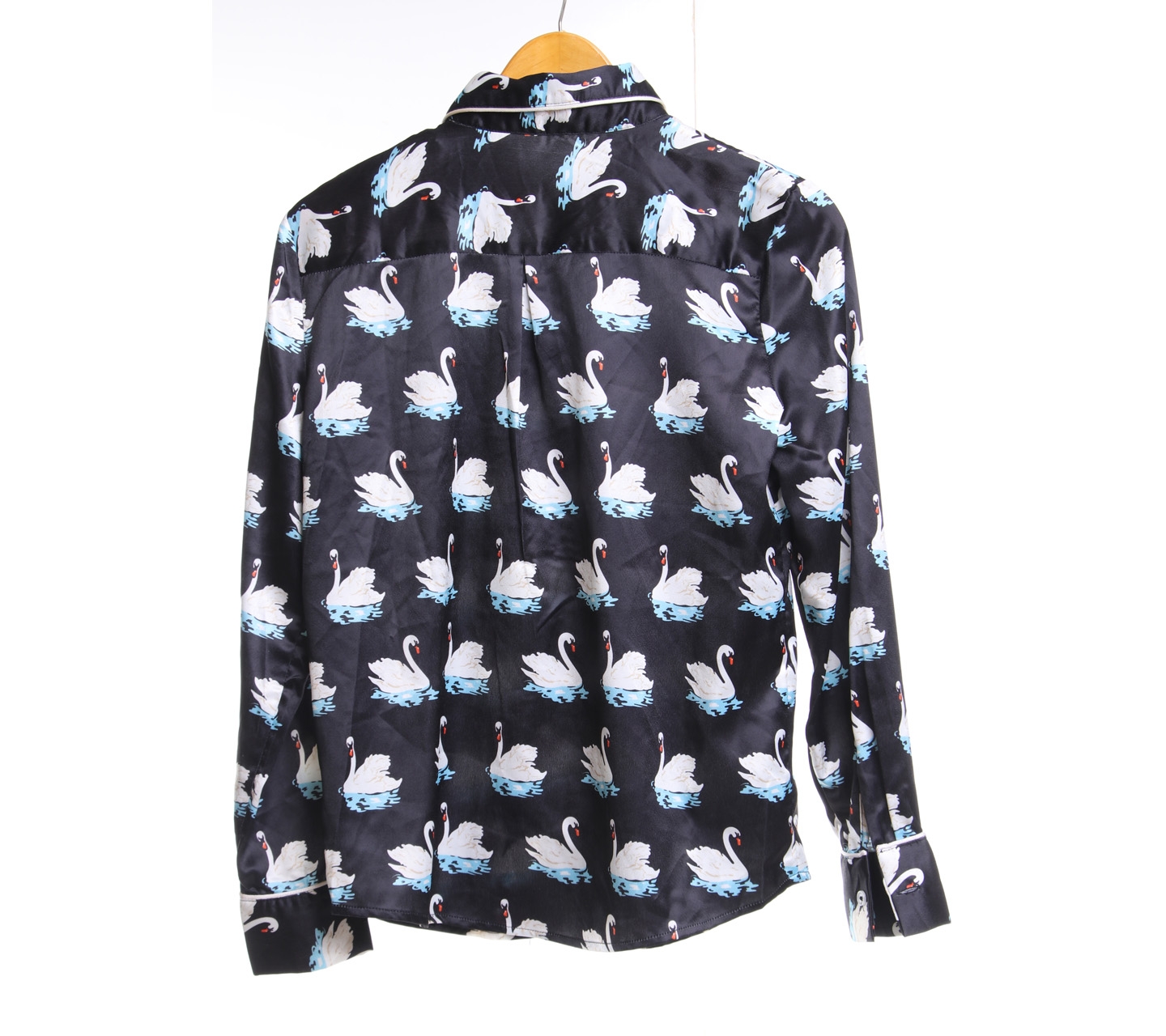 Pomelo. Black Pattern Shirt	