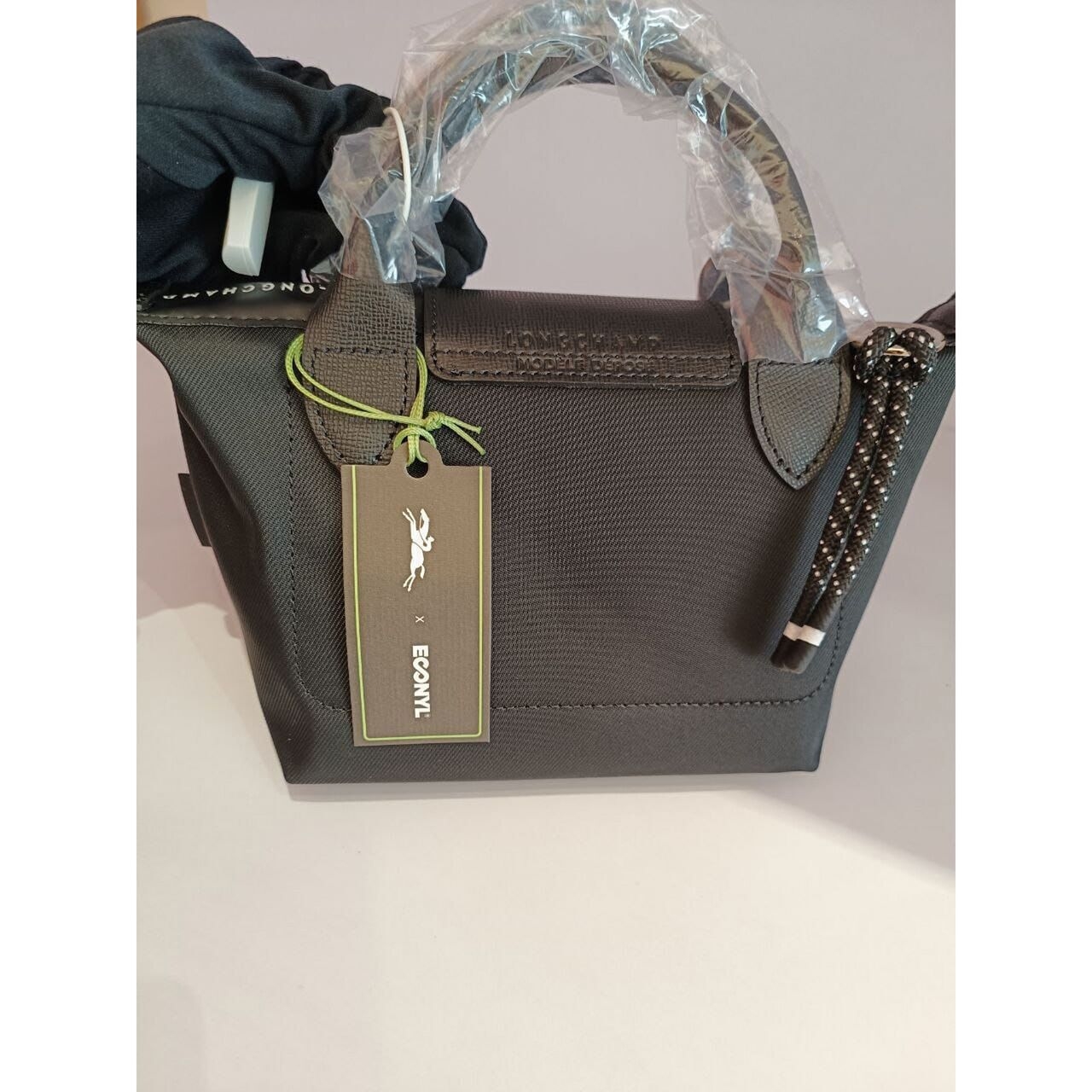 Longchamp Le Pliage Energy XS in Black Satchel Bag