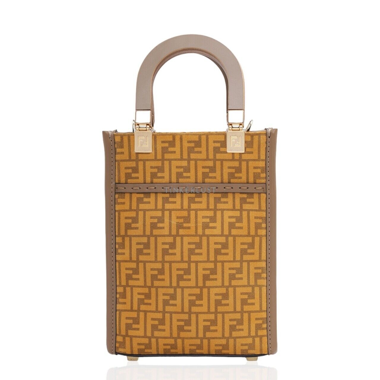 Fendi Mini All Over FF Logo Sunshine Shopper Bag Satchel