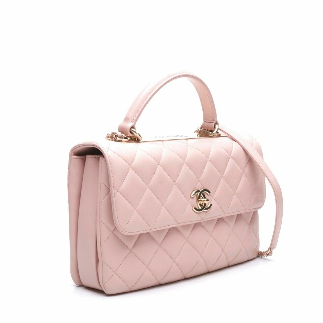 Chanel Pink Quilted Lambskin Leather Small Trendy CC Flap Bag