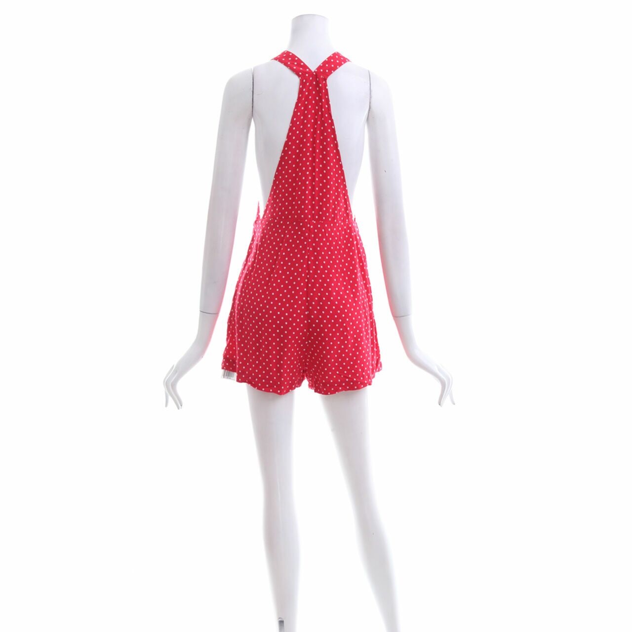 Cotton On Red Polkadot Overall Jumpsuit