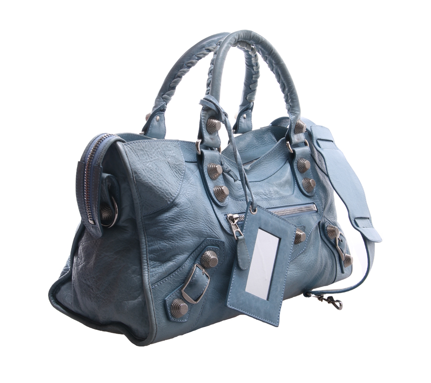 Balenciaga Blue Classic City Lambskin Satchel