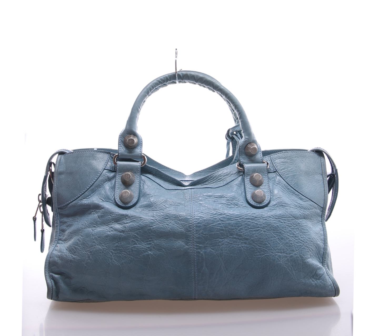 Balenciaga Blue Classic City Lambskin Satchel