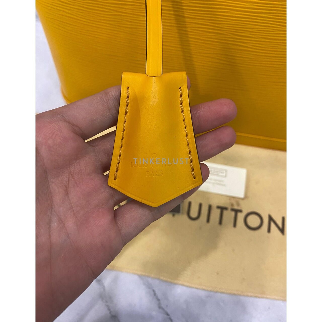 Louis Vuitton Alma Epi Leather Yellow PM SHW 2014 Satchel