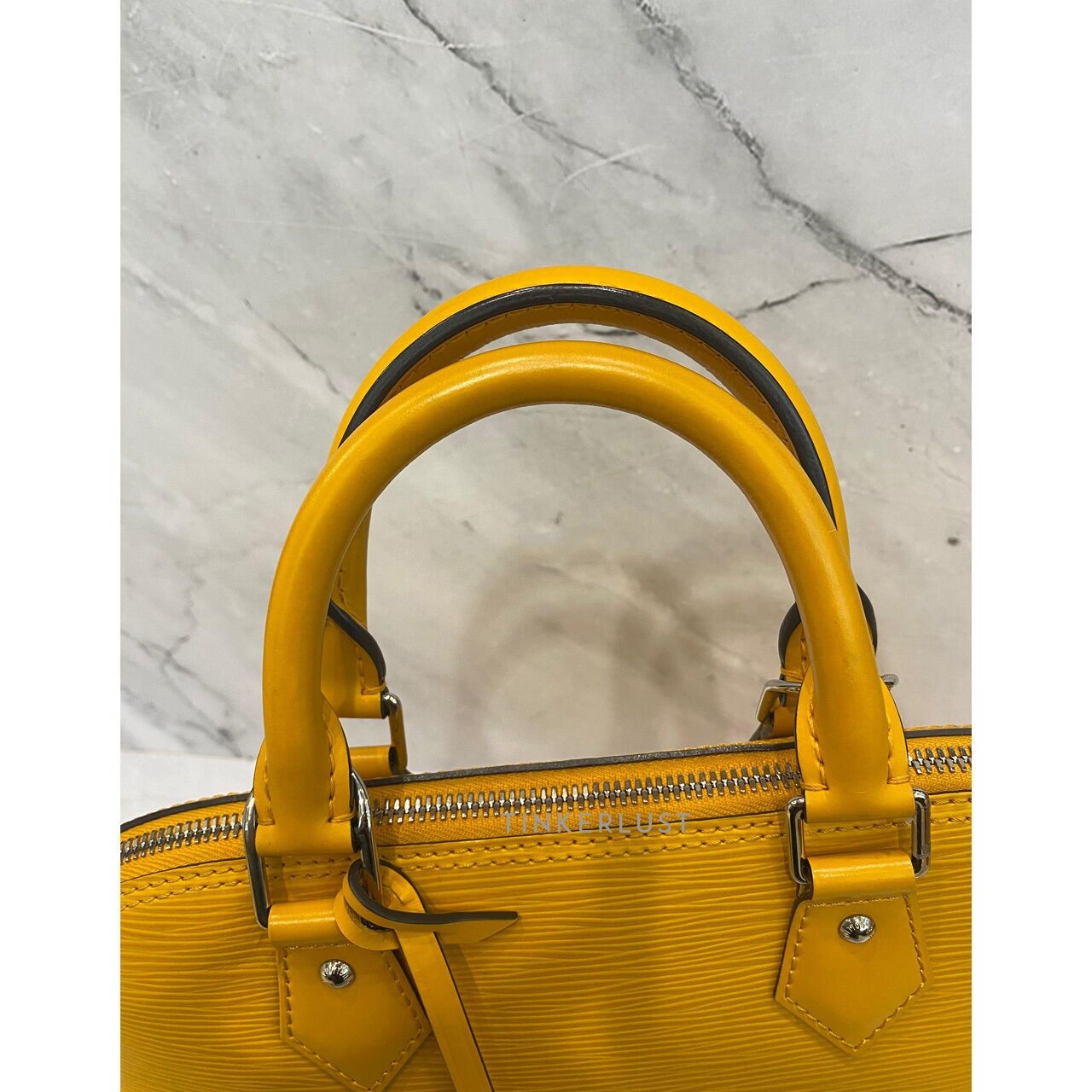 Louis Vuitton Alma Epi Leather Yellow PM SHW 2014 Satchel