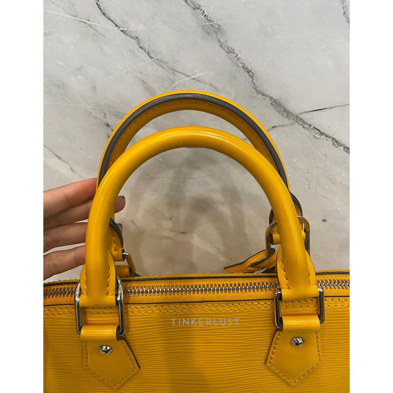 Louis Vuitton Alma Epi Leather Yellow PM SHW 2014 Satchel