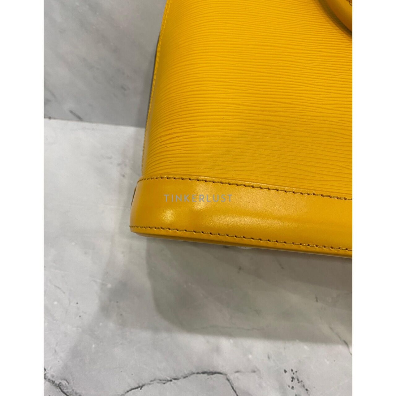 Louis Vuitton Alma Epi Leather Yellow PM SHW 2014 Satchel