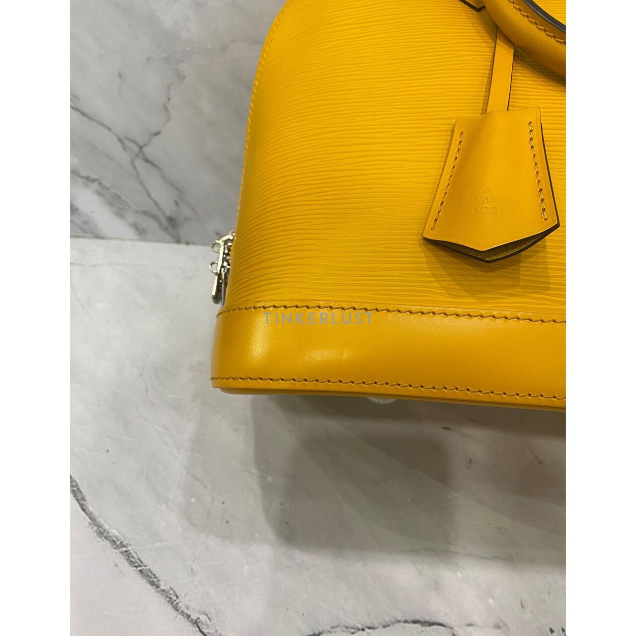 Louis Vuitton Alma Epi Leather Yellow PM SHW 2014 Satchel